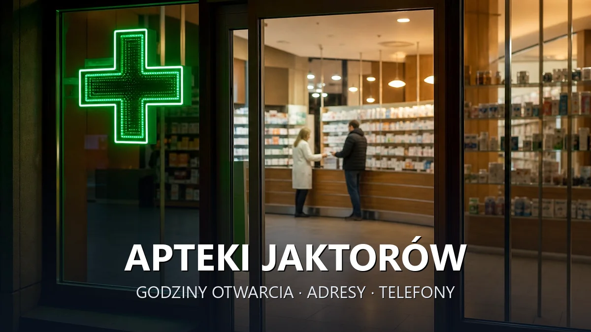 Apteki Jaktorów, powiat grodziski - adresy, telefony, godziny otwarcia