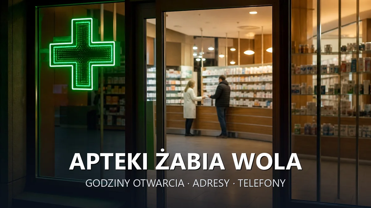 Apteki Żabia Wola, powiat grodziski - adresy, telefony, godziny otwarcia