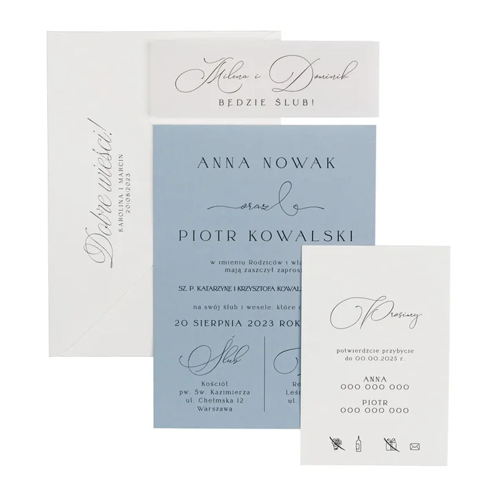 Zaproszenia to podstawowy element papeterii weselnej