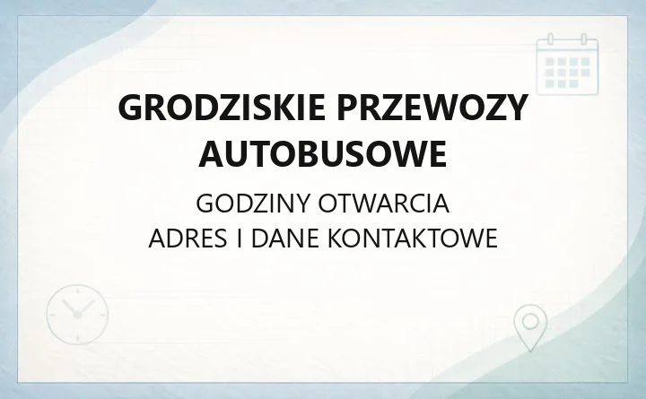 Grodziskie Przewozy Autobusowe - kontakt, rozkłady jazdy i bilety