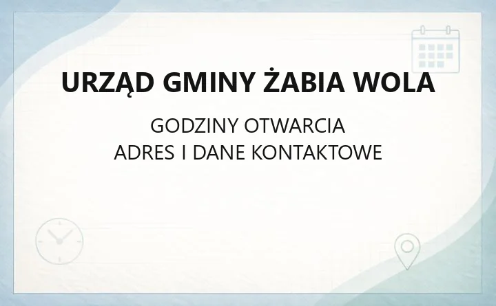 Urząd Gminy Żabia Wola - kontakt, godziny, wydziały i e-usługi