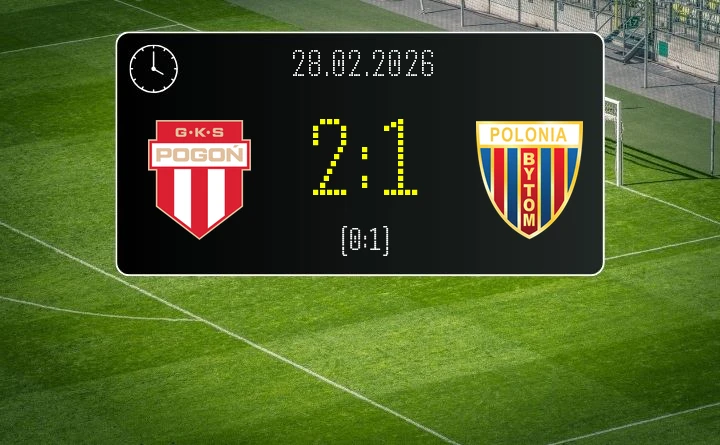 [PIŁKA NOŻNA] Pogoń Grodzisk Mazowiecki – Polonia Bytom 2:1 – ważne zwycięstwo Pogoni w Betclic 1. lidze