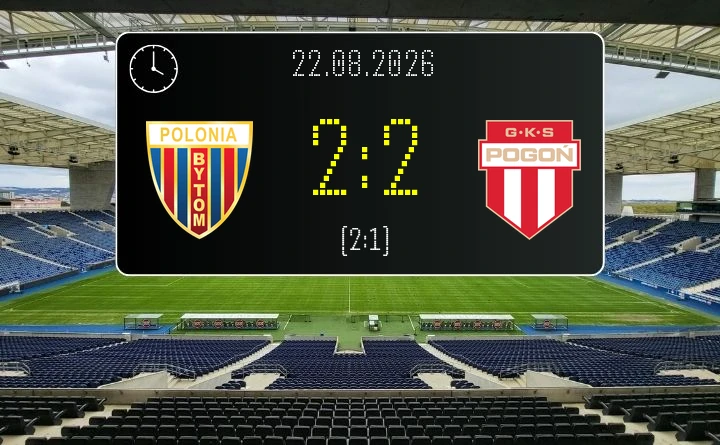 [PIŁKA NOŻNA] Polonia Bytom – Pogoń Grodzisk Mazowiecki 2:2. Remis lidera w Betclic 1. lidze