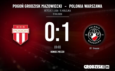 [PIŁKA NOŻNA] Pogoń Grodzisk Mazowiecki – Polonia Warszawa 0:1. Gol Gnaasego w meczu Betclic 1. ligi