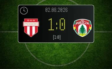[PIŁKA NOŻNA] Pogoń Grodzisk Mazowiecki – Puszcza Niepołomice 1:0. Komplet punktów w Betclic 1. lidze