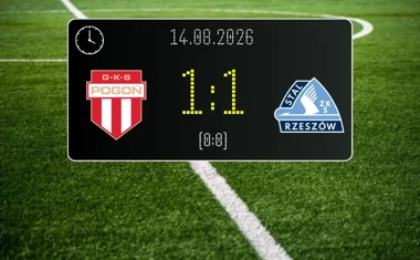 [PIŁKA NOŻNA] Pogoń Grodzisk Mazowiecki – Stal Rzeszów 1:1 w Betclic 1. lidze. Gospodarze stracili zwycięstwo w 90. minucie