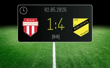 [PIŁKA NOŻNA] Pogoń Grodzisk Mazowiecki – Wieczysta Kraków 1:4 w Betclic 1. lidze – goście odwrócili losy meczu po przerwie