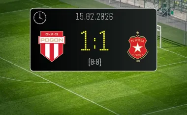 [PIŁKA NOŻNA] Pogoń Grodzisk Mazowiecki – Wisła Kraków 1:1 – remis w hicie 21. kolejki Betclic 1. ligi