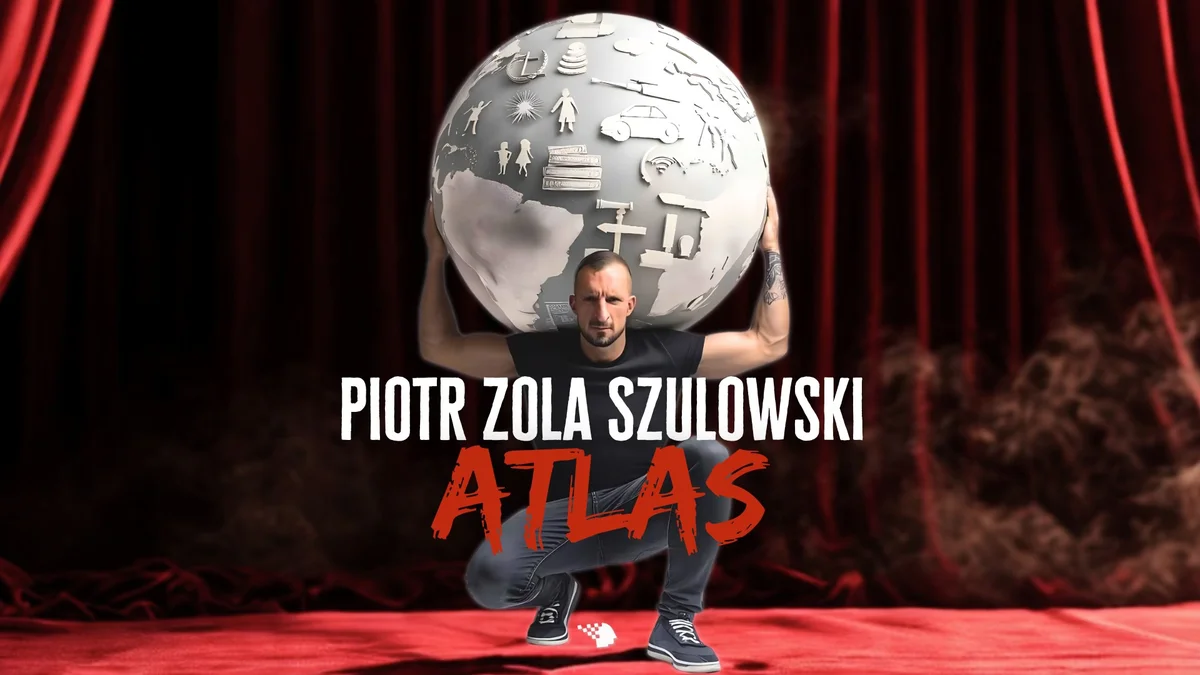Grafika promocyjna wydarzenia ATLAS: stand-up w Grodzisku