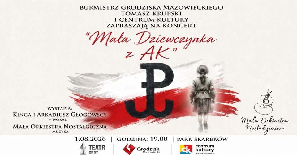 Grafika promocyjna wydarzenia Koncert „Mała Dziewczynka z AK” w Grodzisku