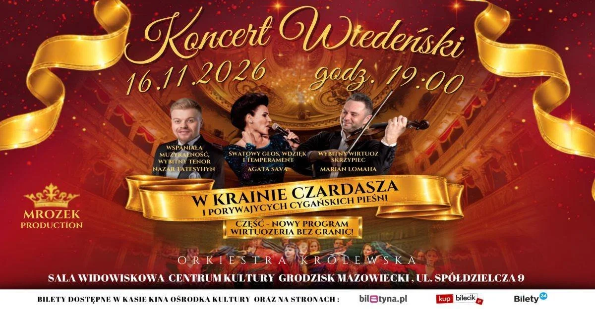 Grafika promocyjna wydarzenia Koncert Wiedeński „W Krainie Czardasza” – muzyczna podróż