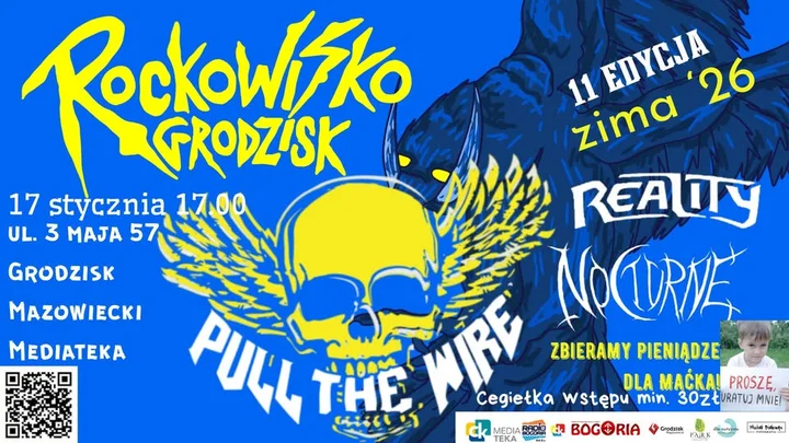 Grafika promocyjna wydarzenia Rockowisko Grodzisk — 11. edycja z Pull The Wire