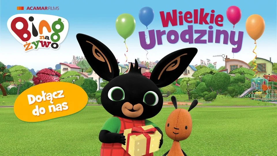 Grafika promocyjna wydarzenia Spektakl dla najmłodszych z postacią króliczka Bing w Grodzisku Mazowieckim