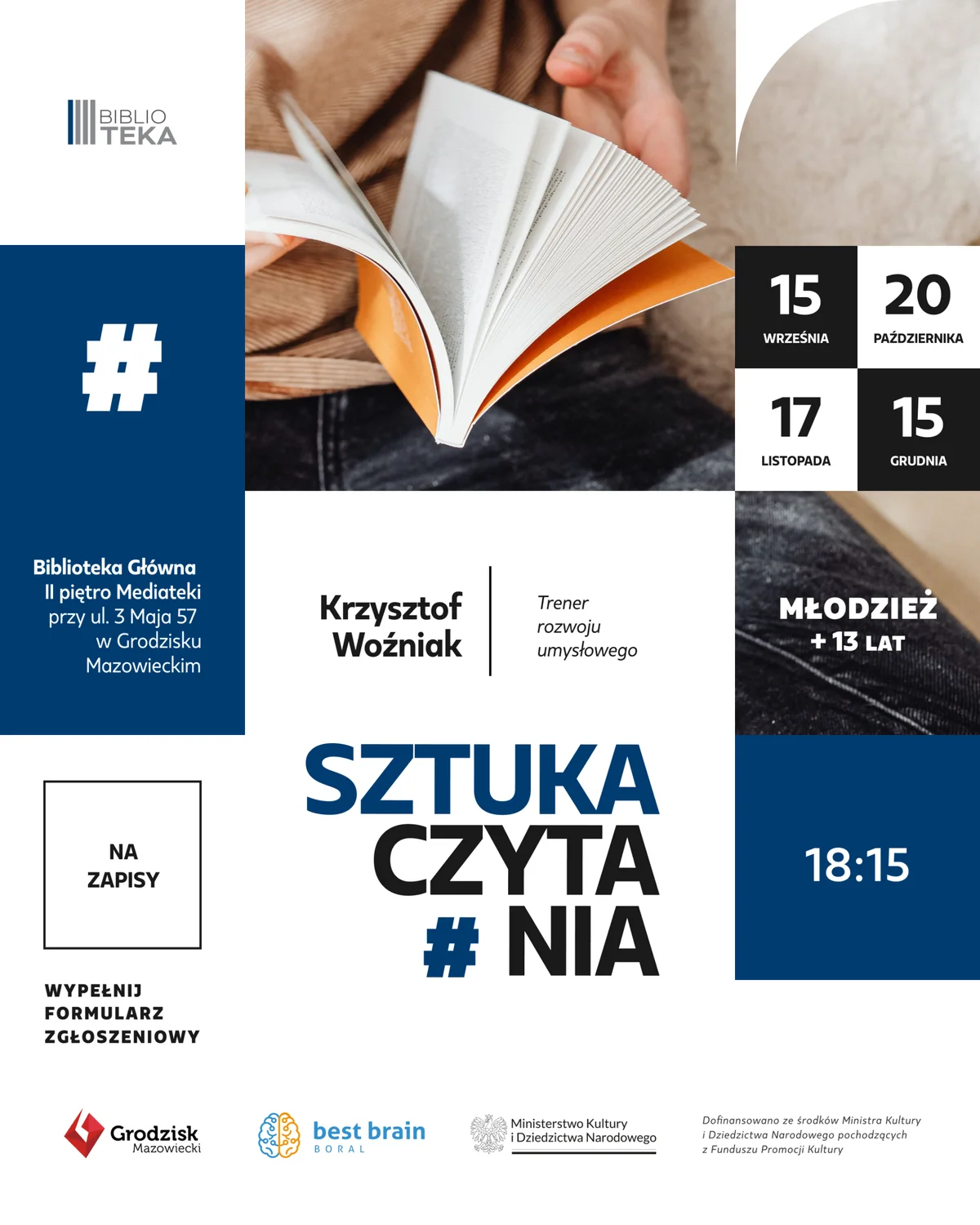 Grafika promocyjna wydarzenia Sztuka Czytania