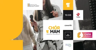 Grafika promocyjna wydarzenia Chór Mam: warsztaty wokalne