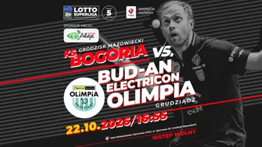 Grafika promocyjna wydarzenia KS Bogoria Grodzisk Mazowiecki – mecz u siebie