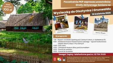 Grafika promocyjna wydarzenia Wycieczka do Olsztynka i Grunwaldu dla seniorów