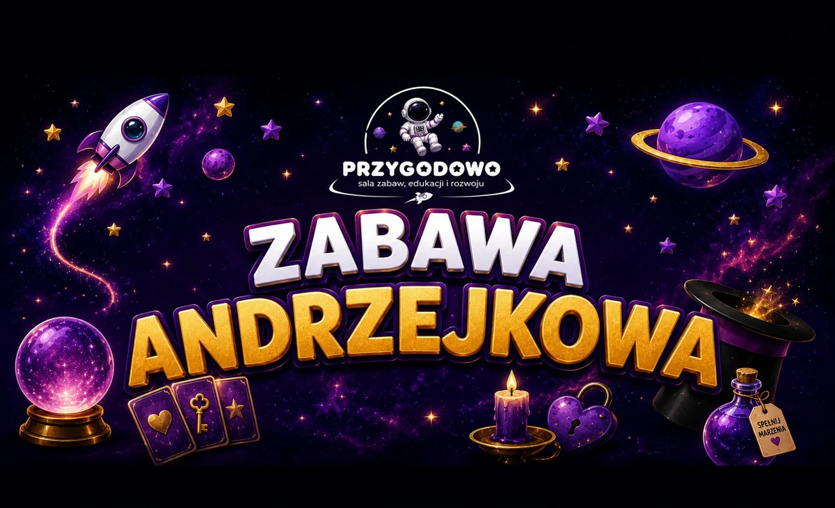 Grafika promocyjna wydarzenia Przygodowo: Andrzejki z nocowanką