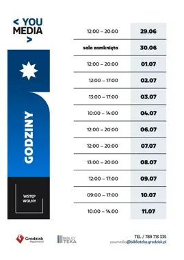 Lipcowy rytm w Youmedii - zanim ruszysz, sprawdź nowe godziny