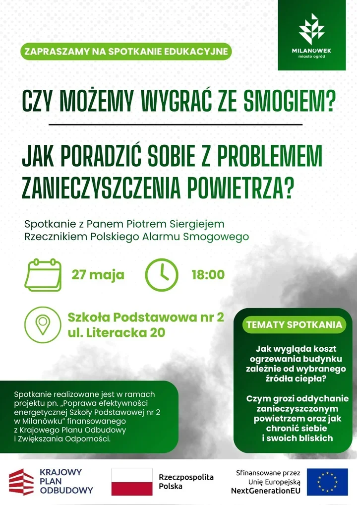 W Milanówku o smogu i kosztach ogrzewania padną konkretne odpowiedzi