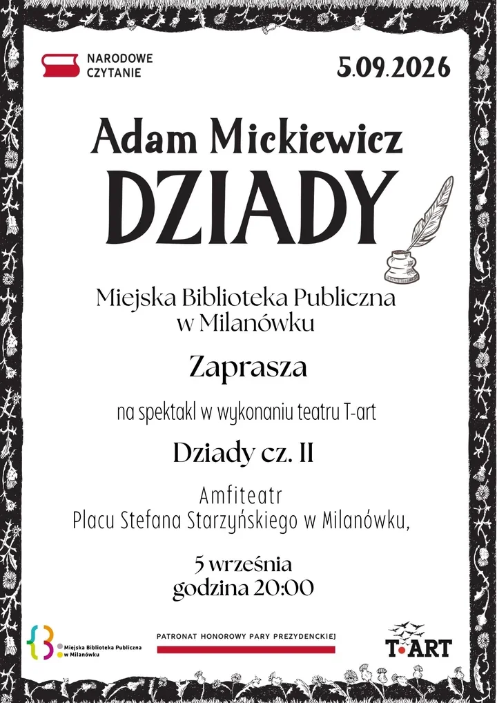 „Dziady” wracają na scenę plenerową. Narodowe Czytanie w Milanówku