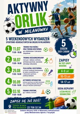 Pięć weekendów ruchu na Orliku. Milanówek szykuje bezpłatne zajęcia dla młodych