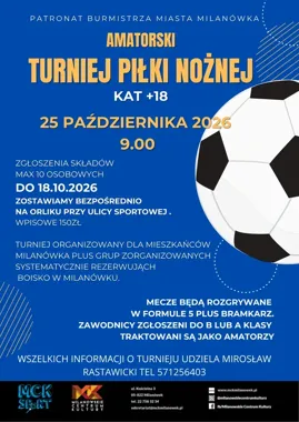 Turniej dla dorosłych w Milanówku. Drużyny mogą liczyć do 10 osób