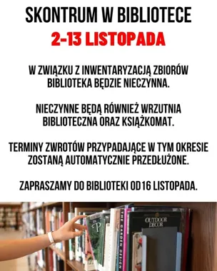 Biblioteka w Milanówku będzie nieczynna podczas kontroli zbiorów