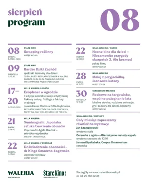Sierpniowy program Milanowskiego Centrum Kultury bez szczegółów