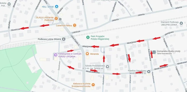 Jednokierunkowe odcinki w centrum Podkowy Leśnej. Kierowcy muszą uważać