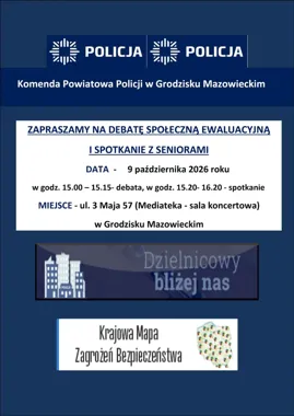 Debata o bezpieczeństwie w Grodzisku Mazowieckim. Po niej spotkanie z seniorami